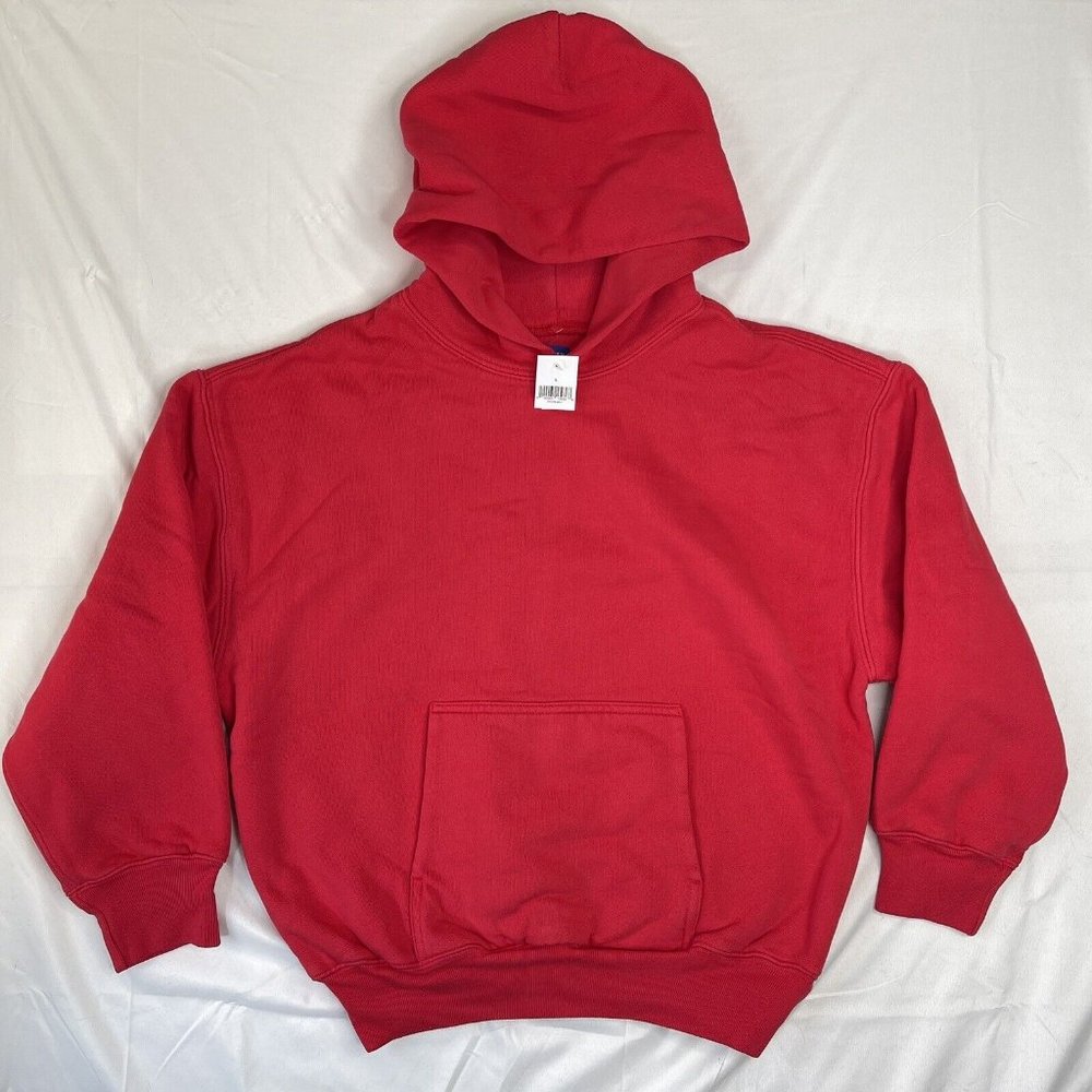 NEW Gap YZY Yeezy Double Layer Hoodie Sweatshirt Youth Sz Large Red